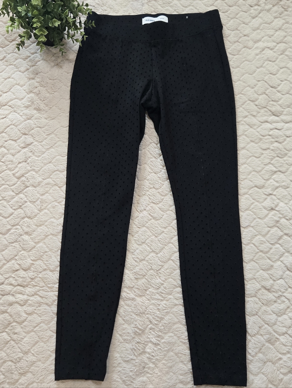Old Navy Black Stevie High-Rise Ponte Leggings Pants, Size Medium